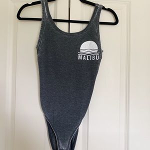 Top Shop Grey Malibu Bodysuit